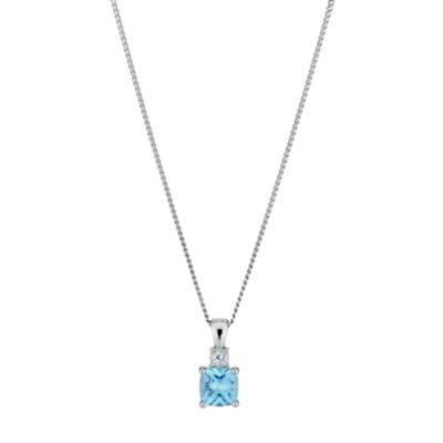 H Samuel Sterling Silver Topaz Pendant