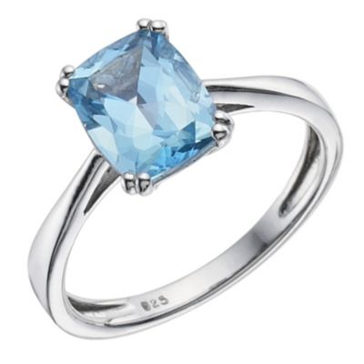 H Samuel Sterling Silver Topaz Ring