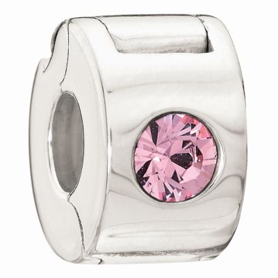 Chamilia silver jewelled lock light rose crystal bead - Product number 9085637