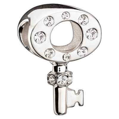Chamilia silver lucky key crystal bead - Product number 9085645