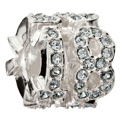 Chamilia silver Lucky No.18 stone set bead - Product number 9085653