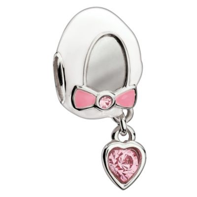 Chamilia silver light rose crystal baby shoe charm - Product number 9085688