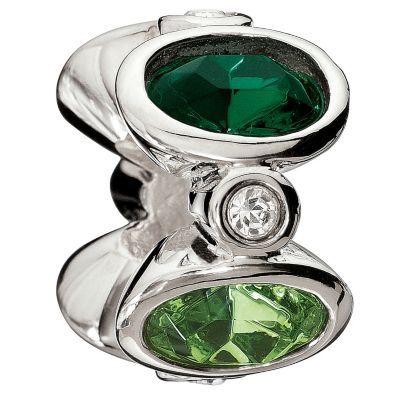Chamilia silver majestic green oval bead - Product number 9085823