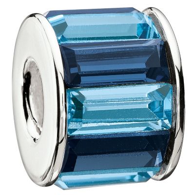 Chamilia silver blue baguette stone set bead - Product number 9085874