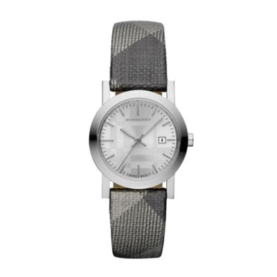 Burberry ladies' grey check strap watch - Product number 9089411