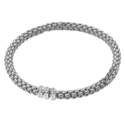 Fope Flex 'It 18ct white gold diamond solo bracelet - Product number ...