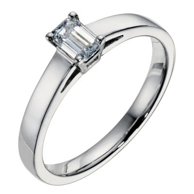 18ct white gold 0.40 carat diamond solitaire ring - Product number 9093966