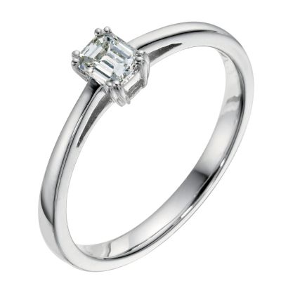 18ct white gold 0.23 carat diamond solitaire ring - Product number 9094482