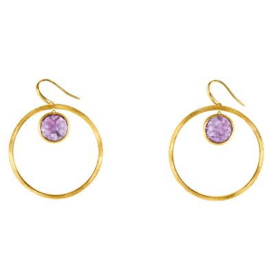 Marco Bicego 18ct yellow gold amethyst circle earrings - Product number 9096000