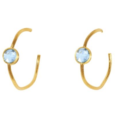 Marco Bicego 18ct yellow gold blue topaz hoop earrings - Product number 9096035