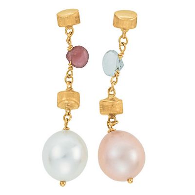 Marco Bicego  Paradise 18ct yellow gold pearl drop earrings - Product number 9096345