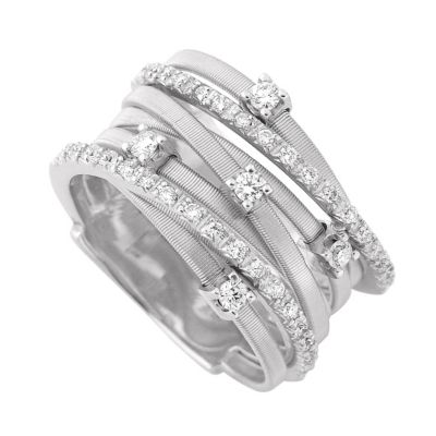 Marco Bicego Goa 18ct white gold diamond 7 row ring - Product number 9098178