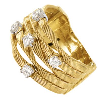 Marco Bicego  Marrakech 18ct yellow gold diamond stud ring - Product number 9099182