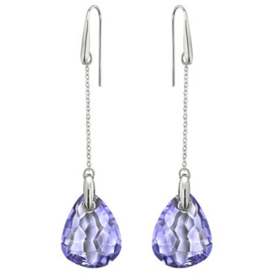 Swarovski Mini Parallele tanzanite colour crystal earrings - Product number 9100539