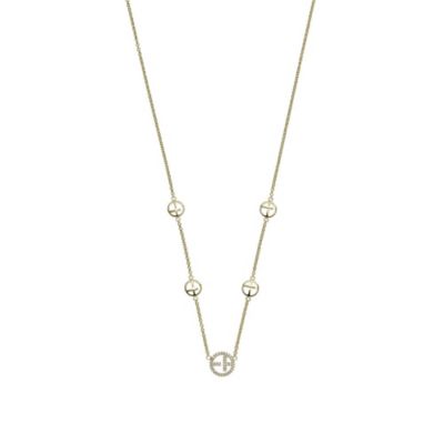 Emporio Armani silver & gold plated logo necklace - Product number 9101780