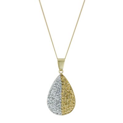 Eternal Crystal Sterling Silver & 9ct Yellow Gold Pendant - Product number 9103422