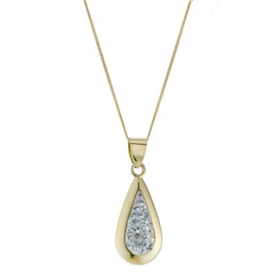 Eternal Crystal Sterling Silver & 9ct Yellow Gold Pendant - Product number 9103449