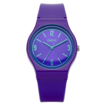 Oasis Ladies' Hot Purple Strap Watch - Product number 9110763