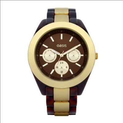 Oasis Ladies' Tortoise Shell Effect Bracelet Watch - Product number 9110992