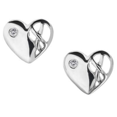 Hot Diamonds Sterling Silver & Diamond Heart Earrings