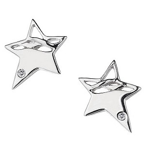 Sterling Silver Eclipse Star Earrings