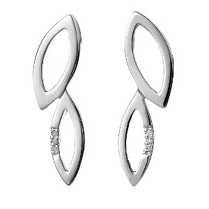 Hot Diamonds Sterling Silver Multi Leaf Earrings