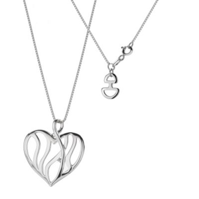 Sterling Silver Enlaced Heart Pendant