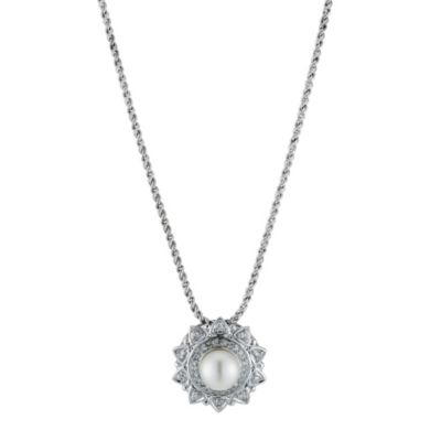 Sattva 18ct Yellow Gold Pearl & Diamond Pendant - Product number 9117776