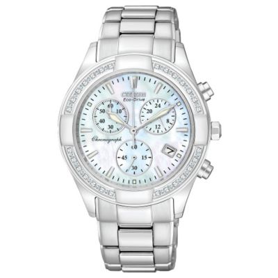 Citizen Ladies' Eco Drive Chronograph Bracelet Watch - Product number 9123520