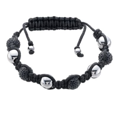 Eternal Men's Stainless Steel Black Crystal Bracelet - Product number 9125086