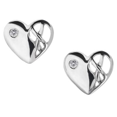 Hot Diamonds sterling silver eclipse heart earrings - Product number 9125930