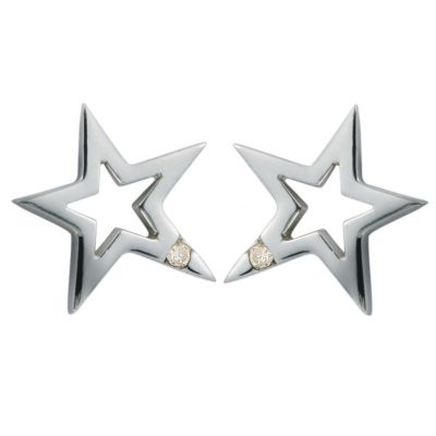 Hot Diamonds sterling silver open star earrings - Product number 9125949