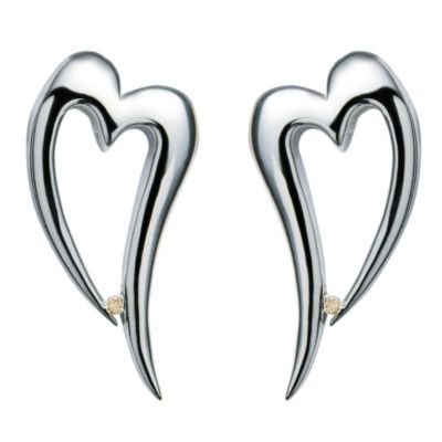 Hot Diamonds sterling silver drop heart earrings - Product number 9126007