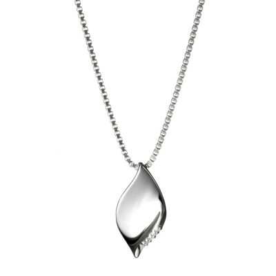 Hot Diamonds sterling silver twist leaf pendant - Product number 9126120