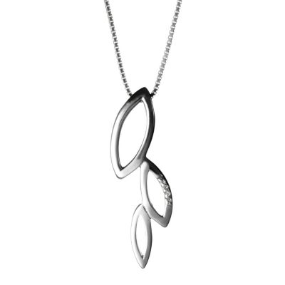 Hot Diamonds Sterling Silver Leaf Drop Pendant - Product number 9126171