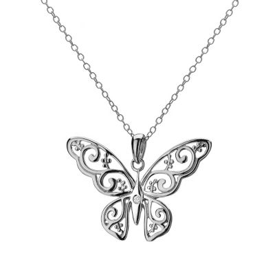 Hot Diamonds sterling silver butterfly pendant - Product number 9126325