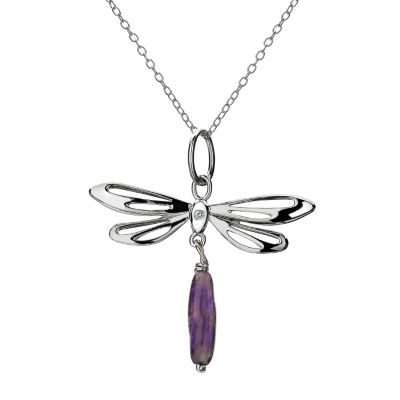 Hot Diamonds sterling silver dragonfly pendant - Product number 9126341