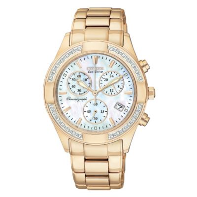 Citizen Ladies' Eco Drive Chronograph Bracelet Watch - Product number 9126651