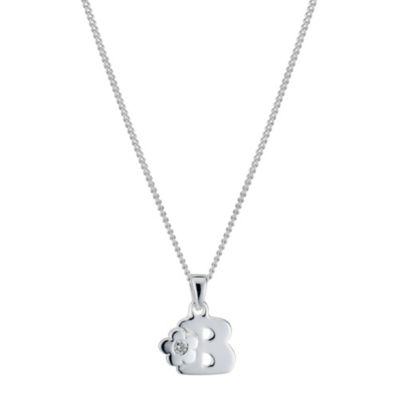 Children's Sterling Silver Initial B Pendant