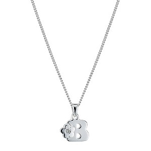 Childrens Sterling Silver Initial B Pendant