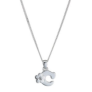 Childrens Sterling Silver Initial C Pendant