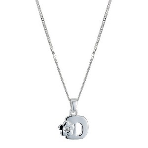 Little Princess Childrens Sterling Silver Initial D Pendant