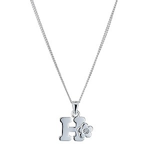 Little Princess Childrens Sterling Silver Initial H Pendant