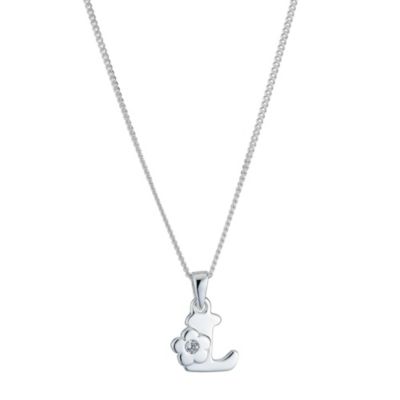 Childrens Sterling Silver Initial L Pendant