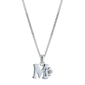 Childrens Sterling Silver Initial M Pendant
