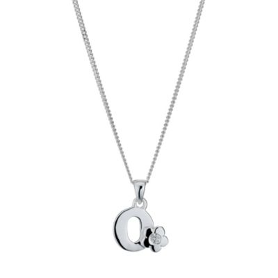 Little Princess Childrens Sterling Silver Initial O Pendant