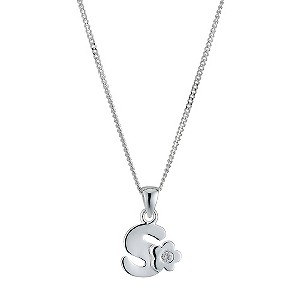 Little Princess Childrens Sterling Silver Initial S Pendant