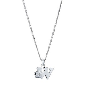 Childrens Sterling Silver Initial W Pendant