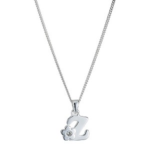 Little Princess Childrens Sterling Silver Initial Z Pendant