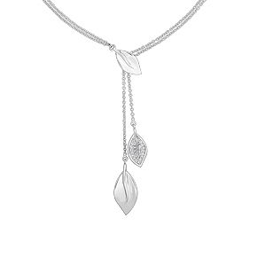 Cacharel sterling silver cubic zirconia leaf necklace - Product number 9128794